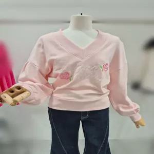 [에고이스트] [BLUE LABEL]백 포인트 리본 V넥 스웨트셔츠 (ES2OTL04)