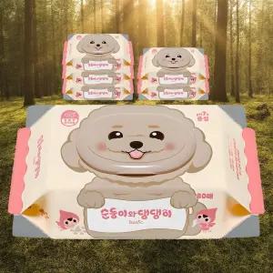 순둥이 와 댕댕이 베이직 물티슈 캡형 80개입 6개