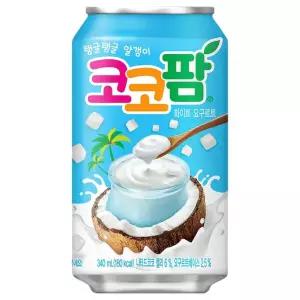 해태 코코팜 화이트요구르트 340mlx24캔입/음료/과일음료수/과일원액음료수/사무실음료/과일즙