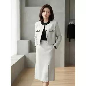 이월수량 [잇미샤]컬러 블록 크롭 자켓 스커트 셋업 (ITP9WJK220,ITP9WSK220) 2812555