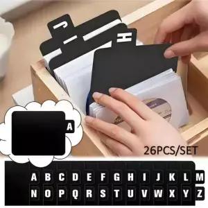 26개 CD/DVD/비닐 레코드 정리함 분리대 A-Z 알파벳 파일 보관 음악 앨범 사무실 가정 공간 절약용