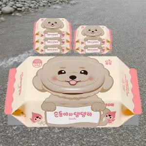 순둥이 와 댕댕이 베이직 물티슈 캡형 80개입 6개