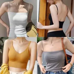 [도매라인] 고퀄리티 골지 끈나시 브라탑 브라렛 노와이어 탱크탑 자켓속 크롭나시 기본나시 이너나시