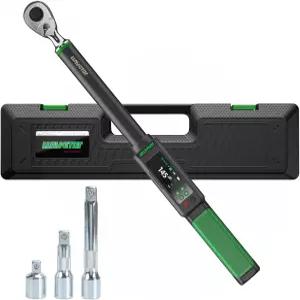 LLAVETOR 디지털 토크 렌치 1/2인치 드라이브 7.38-147.5 Ft-lbs 자동차 오토바이 및 자전거용 부저 LED