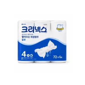 크리넥스 빨아쓰는 위생행주 블루 72매6롤 2팩