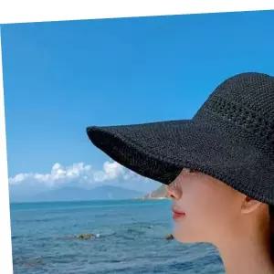 리본 돌돌이 여자 라탄모자 비치캡 휴양지 왕골모자 밀집모자 밀짚모자