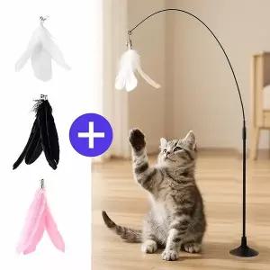 고양이 깃털낚시대 셀프놀이 장난감세트 3색