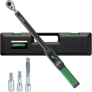LLAVETOR 디지털 토크 렌치 1/2인치 드라이브 15-295 Ft-lbs 자동차 오토바이 및 자전거용 버저 LED