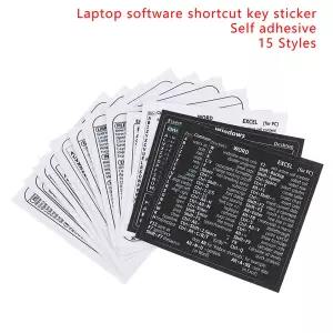 노트북 데스크탑 MACBOOK 소프트웨어용 Windows PC 참조 키보드 단축키 스티커