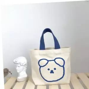 캐릭터 곰돌이 캔버스 패브릭 미니 가방 에코백 KK720