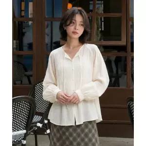 매장정품 제너럴아이디어 GENERALIDEA 썸머 루즈핏 래글런 핀턱 블라우스 IVORY GF2LBL514 GF2LBL514IV 206