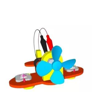 우아창고집콕과학 LED 비행기선풍기만들기 선택 1개