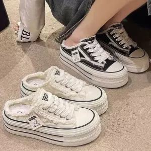 [제이큐]통굽 캐주얼 블로퍼 신발 키높이 여성 뮬슈즈