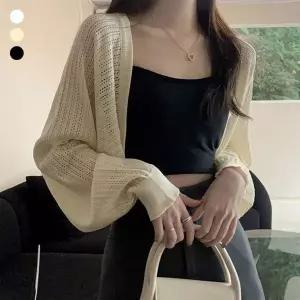 [하프클럽/]여성 여름 얇은 펀칭 볼레로 URK325 미니 볼레로 여름 가디건 니트
