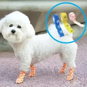 애견 일회용 신발 발싸개 산책신발 강아지 붕대 테이프신발