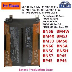 샤오미 11T 프로 5G 10T 라이트 미 12T 프로 10T 프로용 BN5E BM4W BM4X BM5J BM53 BM58 BN66 BN5A BN5C BN5H BN57 BP45 BP4E BP46 정품