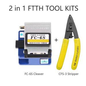 FTTH 광섬유 도구 키트 2 In1 FC 6S 클리버 CFS 3 스트리퍼 FTTH 콜드 연결 광섬유 케이블 절단 칼 도구