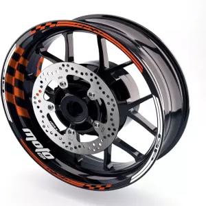 MC MOTOPARTS 17인치 휠 림 스티커 MT-07 FZ07 YZF R6 1000 R9 2024 오렌지와 호환되는 비닐 광택 데칼