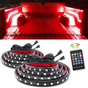 Nilight - TL-31 2PCS 60인치 RGB 트럭 침대 라이트 스트립 키트 180 LED RF 리모컨 온오프 스위치