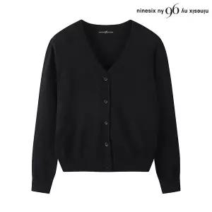 나인식스뉴욕 베이직 V넥 캐시미어 데일리 긴팔 가디건 NO1CK015L0