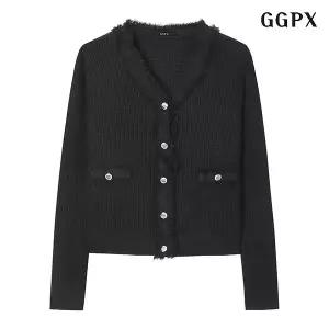 GGPX 브이넥 비스코스 니트 가디건 GPACK005D