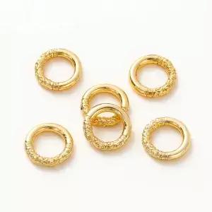 10 개/몫 18K 골드 도금 대형 라운드 금속 D 링 버클 걸쇠 웹 가죽 벨트 가방 의류 DIY 공예 보석 만들기
