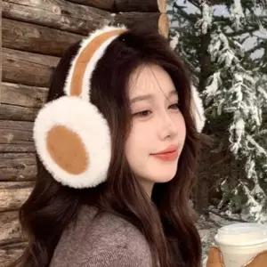 여성 소프트 토끼털 폴딩형 털귀마개 1P 귀덮개 겨울