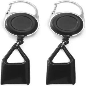 JJLFresheners 2Pcs 블랙 팬츠 라이터 클립 접이식 벨트 분실 방지 커버 열쇠고리 낚시 하이킹용 목줄