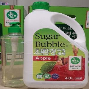 슈가버블 애플향 주방세제 4L + 940ML