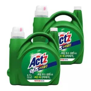 액체세제 대용량 액츠 수퍼클린 찌든때 5.7L 2개 겸용