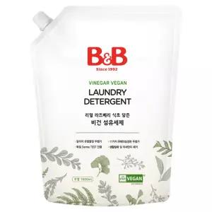 비앤비 리얼 라즈베리 식초 담은 비건 섬유세제 무향 리필 1.5L 1개