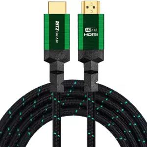 Ritz Gear 4K HDMI 2.0 케이블 3피트 18Gbps 초고속 브레이드 나일론 코드 및 골드 커넥터 -