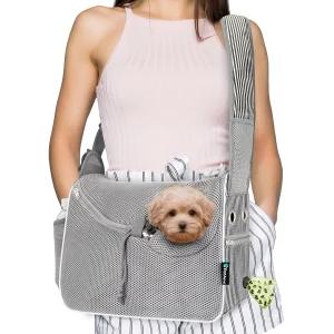 Pet 강아지 고양이 슬링백 크로스백 스트라이프 4 5kg 미만