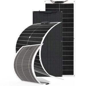 BOGUANG 12V 배터리 충전을 위한 유연한 태양광 패널 단결정 반유연형 50W 100W 120W 경량형 PV 어댑터 포함 RV 해양 보트 캠핑카 트레일러 오프그리드 전원용