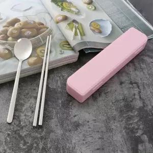[하프클럽/알티피아]핑크 컬러 휴대용 커틀러리 수저세트