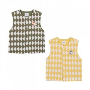 아가방 TC01 겨울 제프체크삼중지조끼(KHAKI,YELLOW)_  01R751306