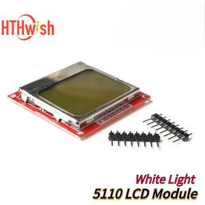 1PC 84x48 LCD TFT 디스플레이 모듈 모니터 흰색 백라이트 어댑터 PCB 84x48 Nokia 5110 스크린 도트 매트
