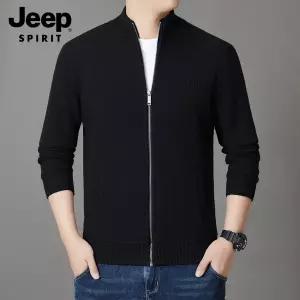 JEEP SPIRIT 벨벳 두꺼운 카디건 루즈한 대형 사이즈 남성 캐주얼 스웨터