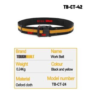 ToughBuilt TB-CT-42 전문가용 작업 벨트, 스틸 버클, 헤비 듀티 / 허리 가방 테크 허브용 등받이 지지대
