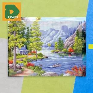 취미생활용 보석십자수 40x50 세트 키트 거실인테용 비즈 비즈자수 홈데코 선물용 DIY 장식 사각 캔버스형