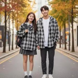 소이 세이브존07 유니체크후드셔츠  26S5331
