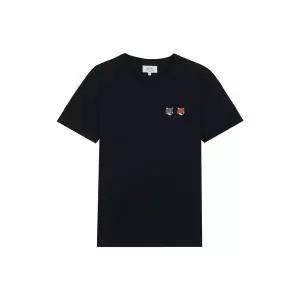 [메종키츠네] 여성 더블 폭스 헤드 레귤러 티셔츠 앤트러사이트 OW011CFKJ7026-P190