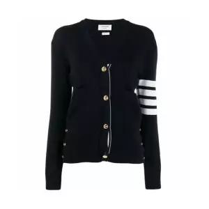 THOM BROWNE [톰브라운] FKC207A 00219 415 밀라노 스티치 클래식 브이넥 가디건 네이비 여성 자켓 / TJ