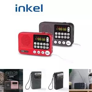 인켈40 휴대용 TF카드 FM 라디오 MP3 플레이어/아날로그/탁상용/어르신/스피커/산책/클래식/레트로/빈티지