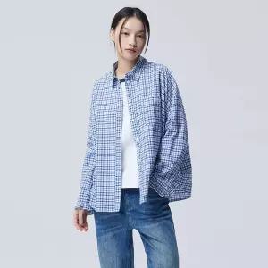 베네통 쏠라 체크 블라우스 BABLF1631
