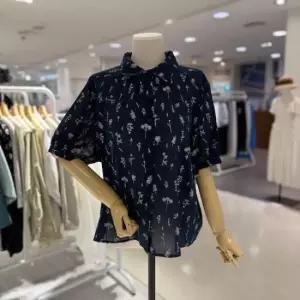 스테파니 A26SH6244 잔꽃 카라 프린트 셔츠