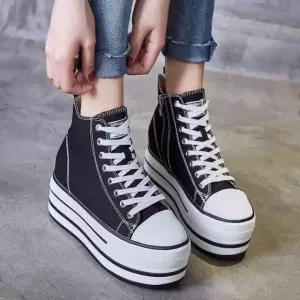 속굽 키높이 캔버스화 키높이캔버스화 단화 로우/하이 플랫폼 225-245