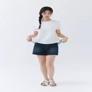 잠뱅이 [jambangee] 여성) 쿨맥스 인디고 밴드 A라인핏 3부 AQ2DL3375-DB
