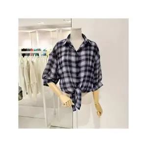 [데스틸(Destijl)] D2623BL4555 체크볼레로시폰블라우스_P432329839
