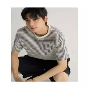 에잇세컨즈 8SECONDS 데일리 스트라이프 반소매티 화이트